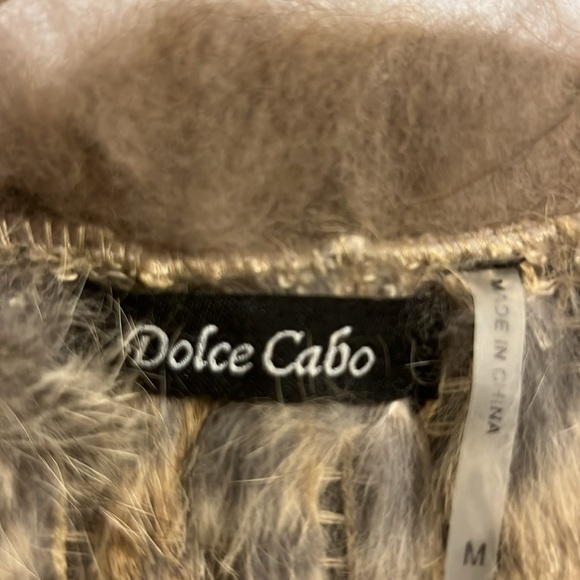 Boutique Rabbit Fur vest 80% Rabbit And 20% Raccoon With Tassels. Natural Brown - Picture 5 of 6